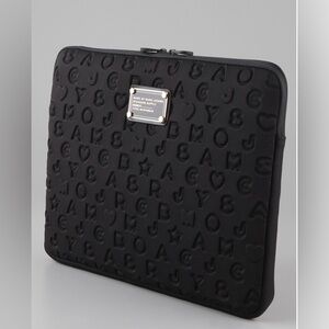Marc By Marc Jacobs Embossed Black Laptop Sleeve